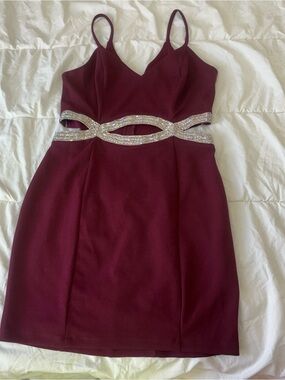Speechless Burgundy Spaghetti Strap Dress